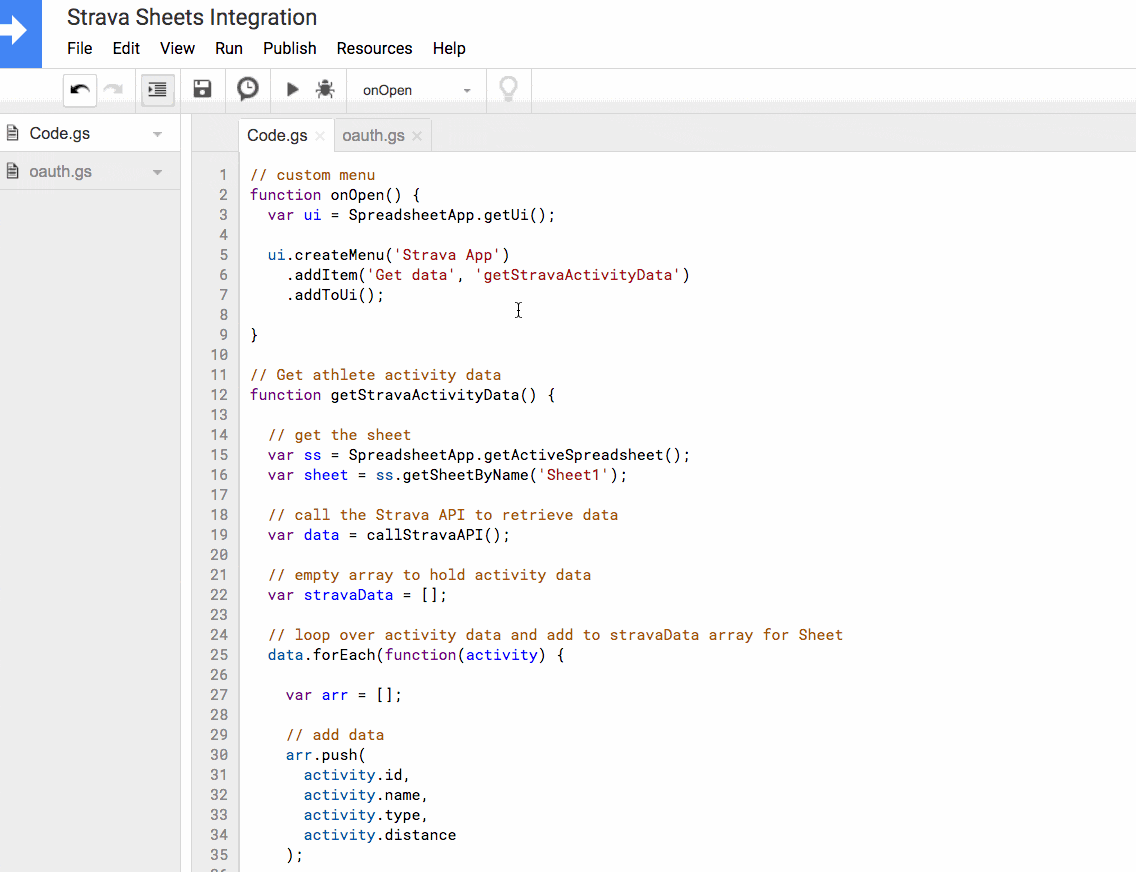 Cách kết nối Strava API với Google Sheets và Google data studio